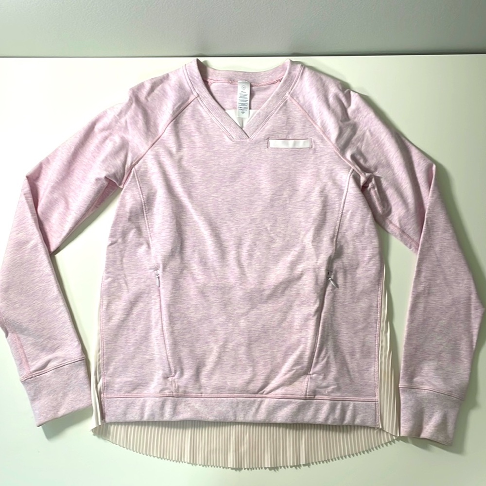 Ivivva EUC Heathered Baby  Pink Sweatshirt w/Pleated Back size 12